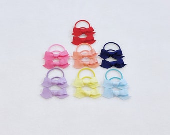 Baby Pigtail Bows || Toddler Pigtail Hair Ties || Mini Bows || Bow set || Mini Bows || gift Set || Baby Girl Bows