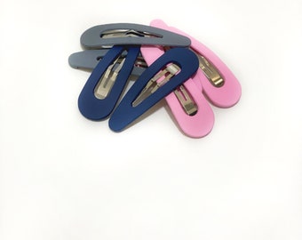 Acrylic snap clip, Oversized snap clip, Womens snap clip, Girls hair clip, Snap clip, Navy clip, Girls snap clip, girls bow