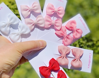 Baby Pigtail Bows || Toddler Girl Pigtail Hair Bows || Mini Bows || Infant Bows || Girl gift || Handmade Bows Aus
