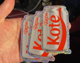 Depakote (Valproate) Diet Coke Glitzer Aufkleber - Psychiatrie Medikamente Aufkleber - 4,5 x 3 Zoll