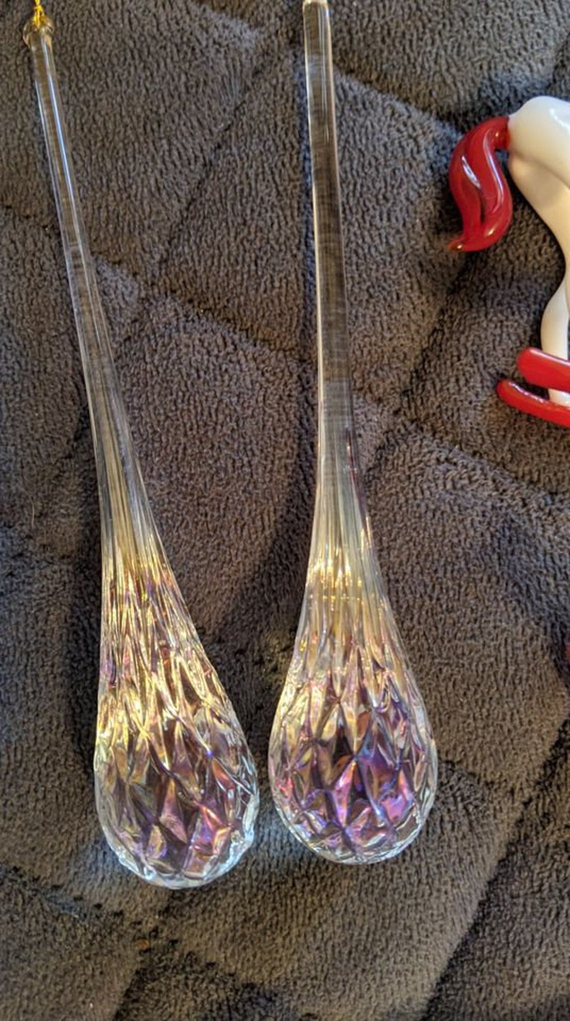 Mostly Silvestri Vintage Spun Glass Iridescent Blown Glass Etsy