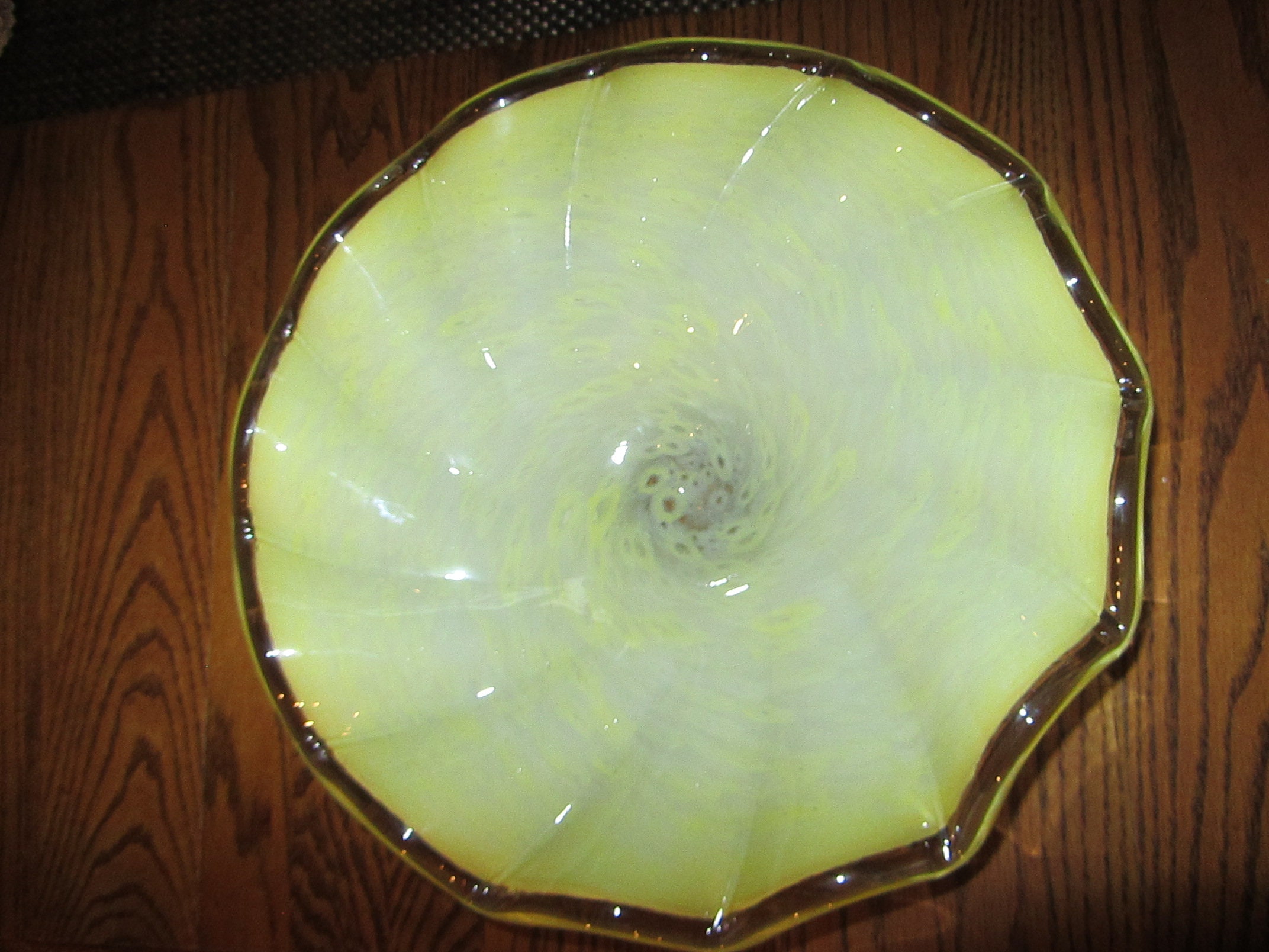 Fluted 12 by 4.5 Round Glass Vintage Bowl Hand Etsy