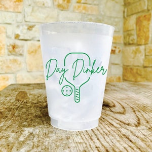 Pickleball Cups, Personalized Shatterproof, Monogrammed, Custom Frosted, Frost, Cocktail, Wine, Party, Pickle Ball, Dink, Day Dinker, Roadie