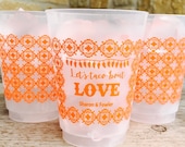 Fiesta Cups, Personalized, Shatterproof, Monogrammed, Custom, Frost Flex, Engagement, Couples Shower, Lets Taco Bout Love, Fiesta