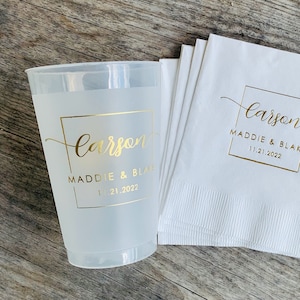 Personalized Cups, Shatterproof, Monogrammed, Custom, Frosted, Frost Flex, Cocktail Cups, Wine Cups, Party Cup, Wedding Cups, Shower Cups