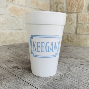 Personalized Cups, Foam, Monogrammed, Custom, Roadie, Cocktail Cups, Party Cup, Wedding Cups, Shower, Disposable Cups, Travel, Styrofoam
