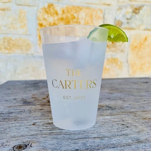 Personalized Cups, Shatterproof, Monogrammed, Custom, Frosted, Frost Flex, Cocktail Cups, Wine Cups, Party Cup, Wedding Cups, Shower Cups