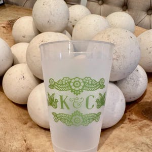 Personalized Cups, Shatterproof, Monogrammed, Custom, Frosted, Frost Flex, Cocktail Cups, Wine Cups, Party Cup, Wedding Cups, Shower, Fiesta