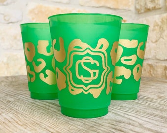 Colored Frosted Cup Holly Jolly Christmas Shatterproof Party Cups Wine Cups Personalized Christmas Cup Holiday Cocktails
