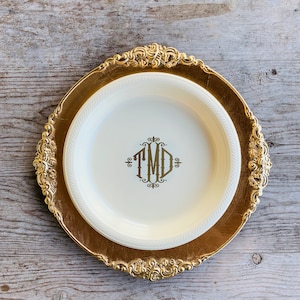 Personalized Plates, Disposable, Plastic, Monogrammed, Custom, Fiesta, Baby, Holiday, Thanksgiving, Christmas, Hanukkah, Wedding, Birthday
