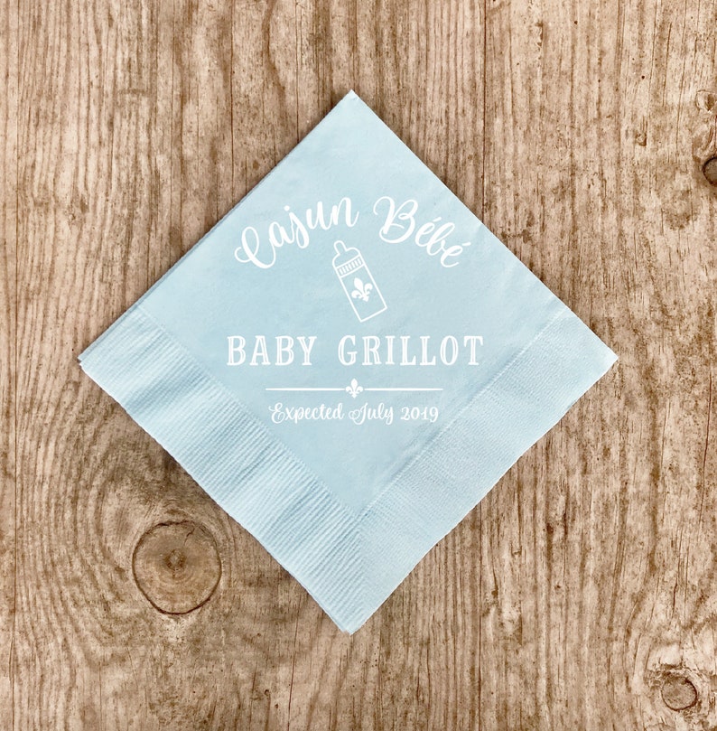 Baby Shower Napkins Personalized Monogrammed Custom Paper Etsy