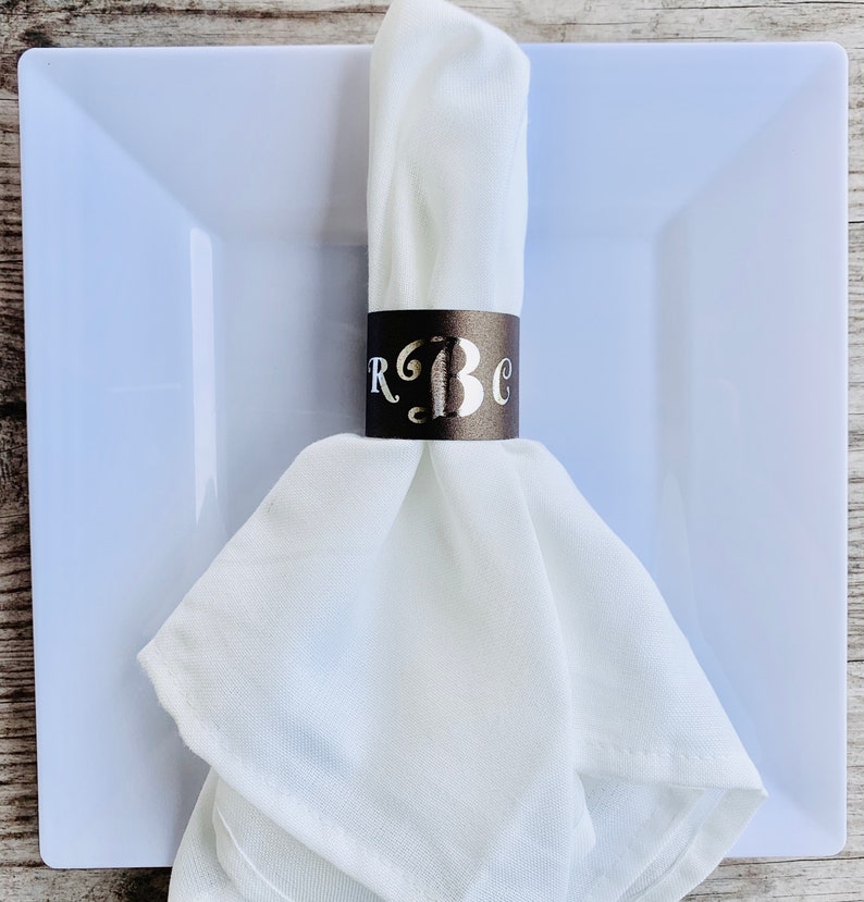 Personalized Napkin Rings Paper Napkin Wrap Napkin Tag Etsy