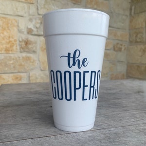 Personalized Cups, Foam, Monogrammed, Custom, Roadie, Cocktail Cups, Party, Wedding, Shower, Disposable Cups, Beach, Palm Tree, Styrofoam