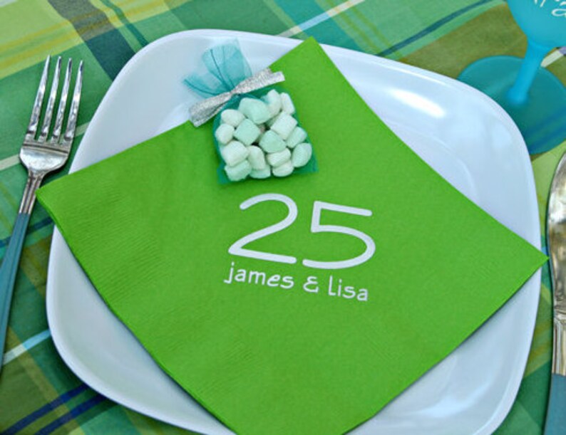 Personalized Dinner Napkins Monogrammed Custom Paper Etsy