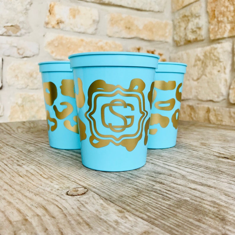 Personalized Stadium Cups 16 oz Monogrammed Custom Party Etsy