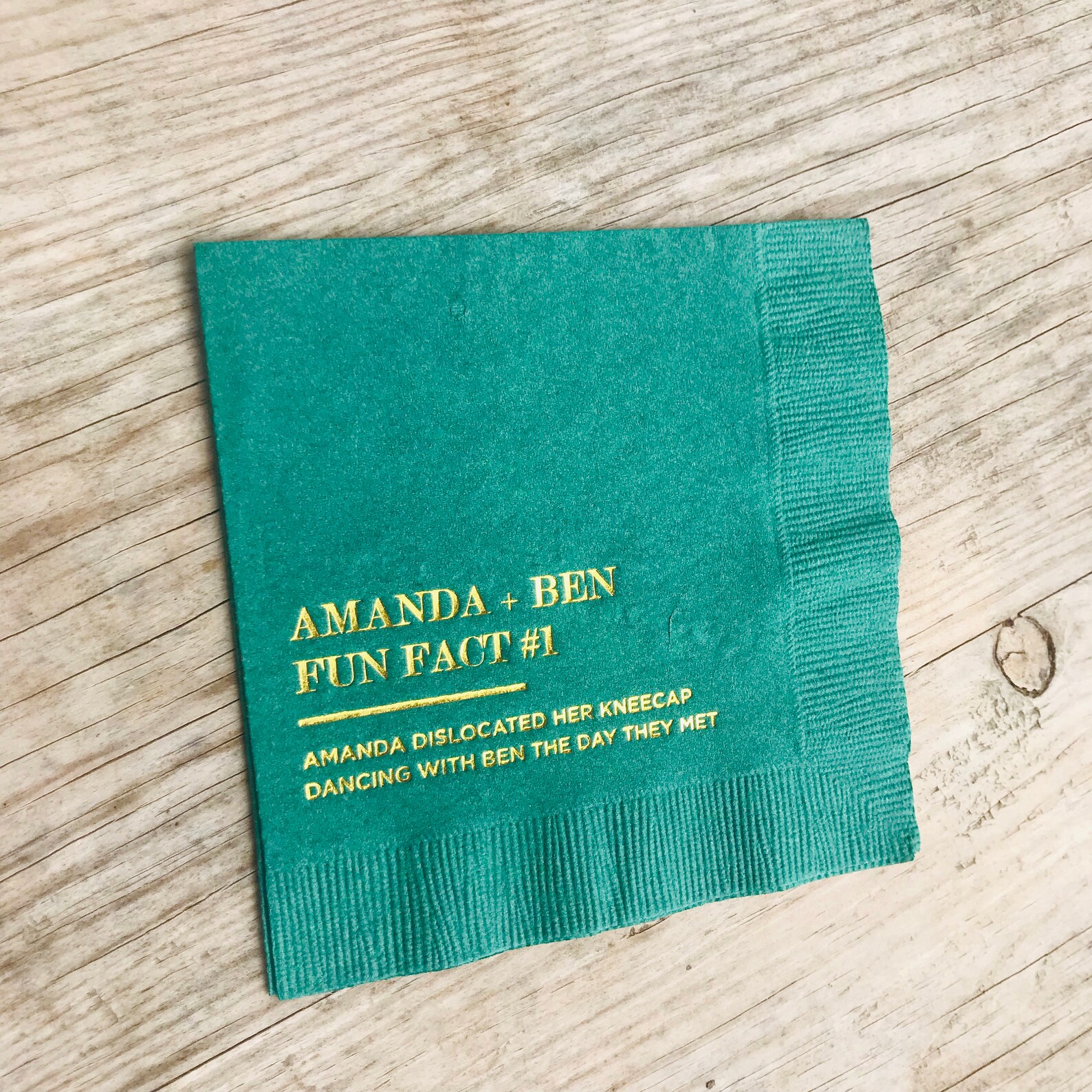 Fun Facts Napkins Wedding Napkins Personalized Napkins Etsy