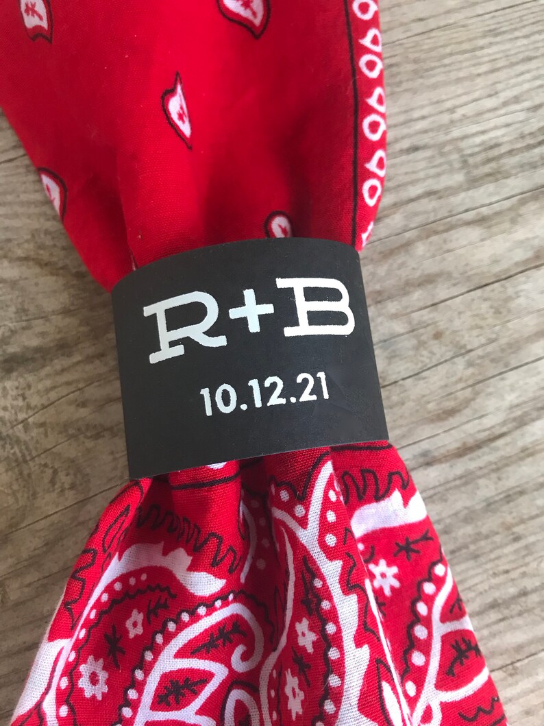 Self-adhering paper napkin band image