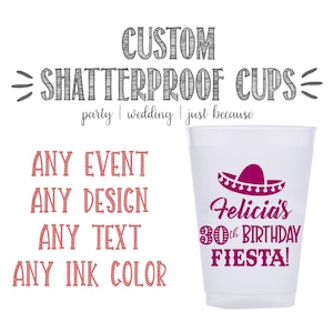 Personalized Cups, Shatterproof, Monogrammed, Custom, Frosted, Frost Flex, Cocktail Cups, Wine Cups, Party Cup, Wedding Cups, Shower Cups