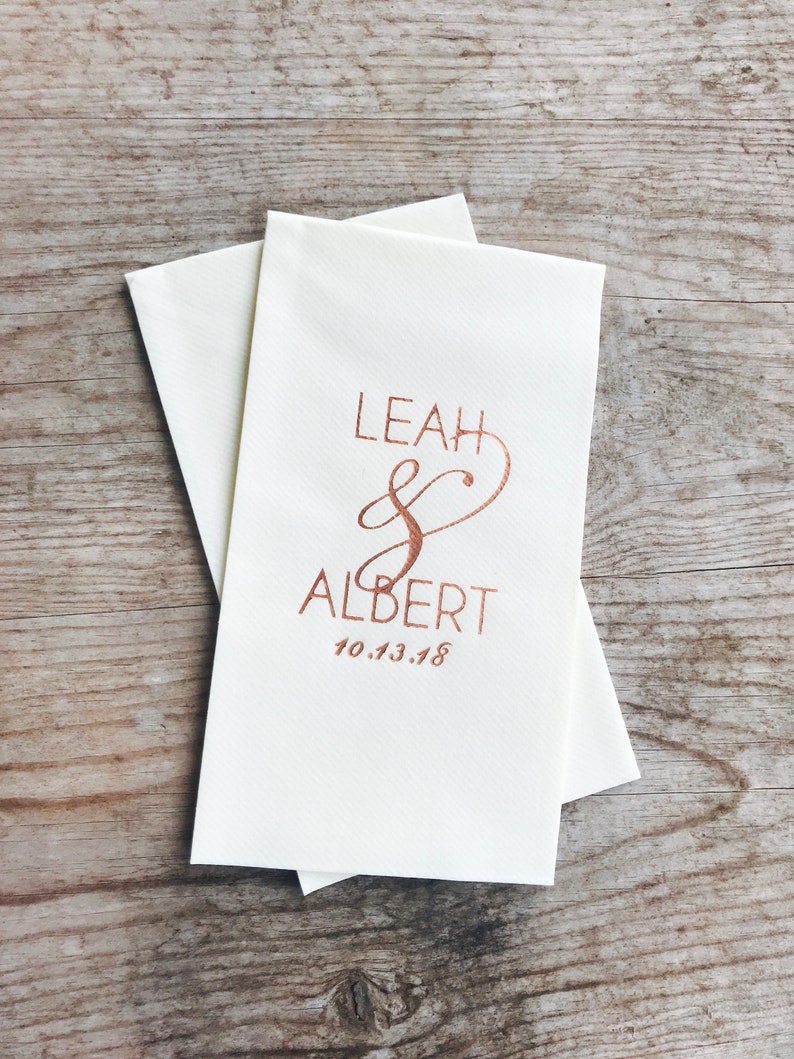 Monogrammed Linen Like Guest Towel Napkins Custom Paper Etsy