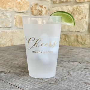 Personalized Cups, Shatterproof, Monogrammed, Custom, Frosted, Frost Flex, Cocktail Cups, Wine Cups, Party Cup, Wedding Cups, Shower Cups