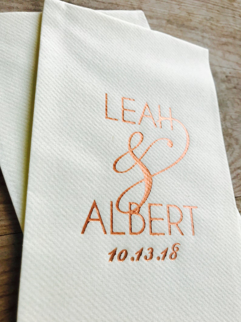 Monogrammed Linen Like Guest Towel Napkins Custom Paper Etsy