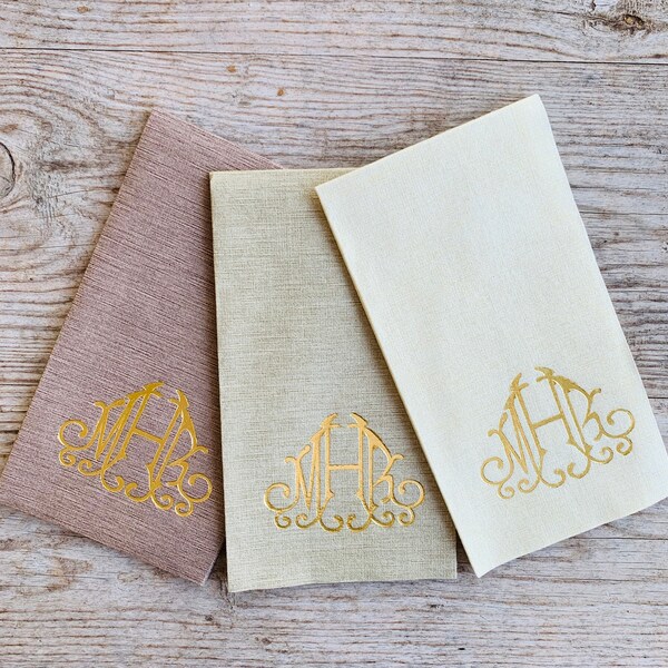 Personalized Linen Guest Napkins Etsy