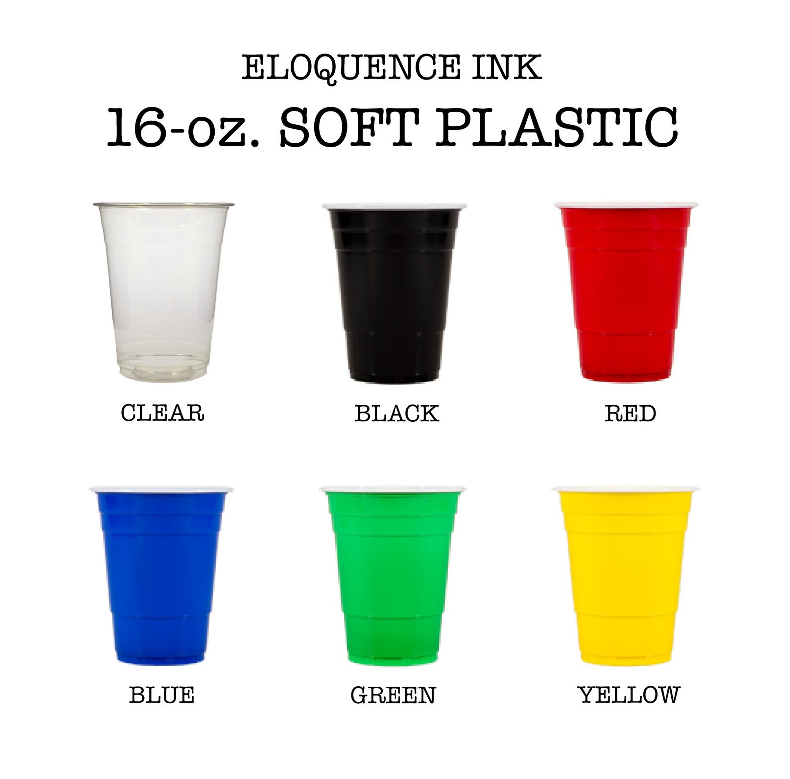 Personalized Soft Plastic Cups 16 Oz Monogrammed Custom Etsy