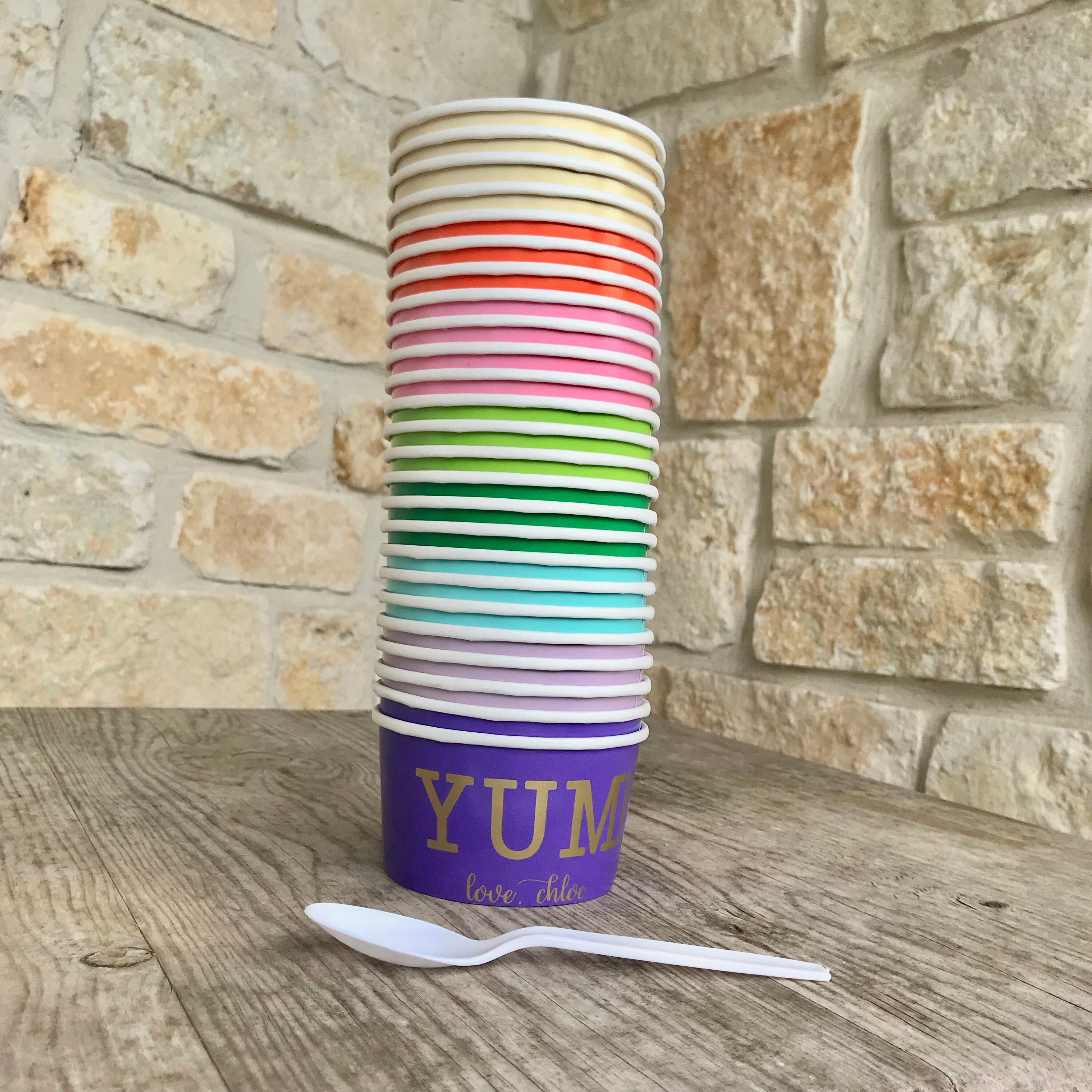 Personalized Paper Treat Cups 9.5oz Wedding Birthday Etsy