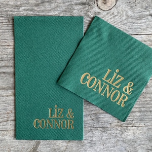 Personalized Linen Like Napkins, Custom, Monogrammed, Paper, Cocktail, Beverage, Dinner Napkin, Guest Towel, Wedding Napkin, Restroom