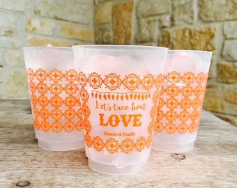 Fiesta Cups,  Personalized, Shatterproof, Monogrammed, Custom, Frost Flex, Engagement, Couples Shower, Lets Taco Bout Love, Fiesta