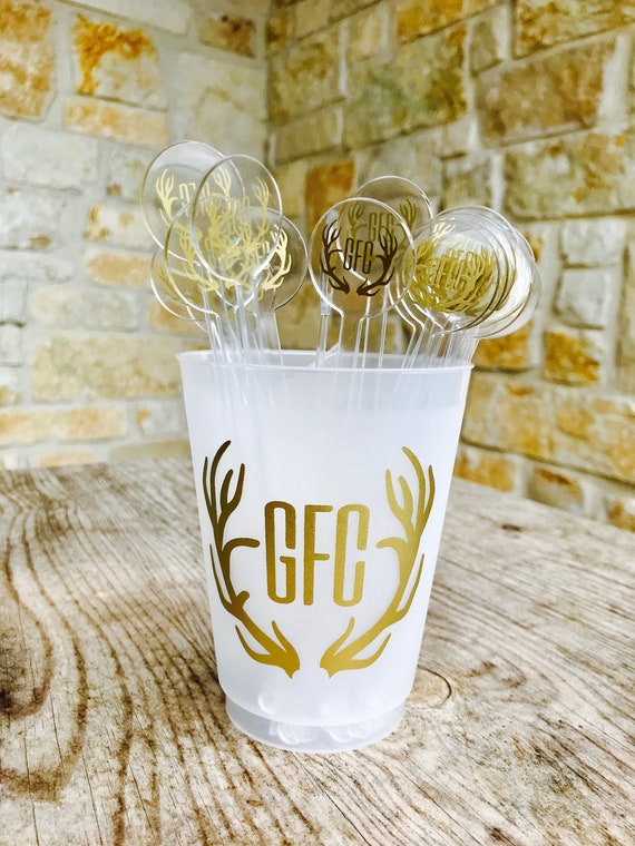 Create a Personalized 6 Plastic Stir Stick with a Custom Name or Monogram