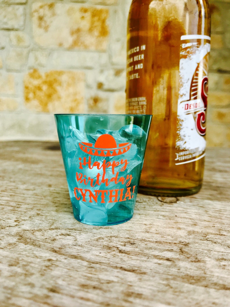 Personalized Shot Glasses Plastic 2 oz Monogrammed Custom Etsy