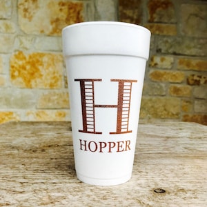 Personalized Cups, Styrofoam, Monogrammed, Custom, Party, Foam, Cocktail Cups, Party Cups, To Go Cups, Roadie, Wedding Cups, Styrofoam