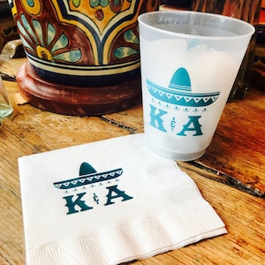 Personalized Fiesta Napkins, Monogrammed, Paper, Cocktail, Beverage, Fiesta, Id Hit That, Piñata, Cinco de Mayo Napkins, Hasta Mañana