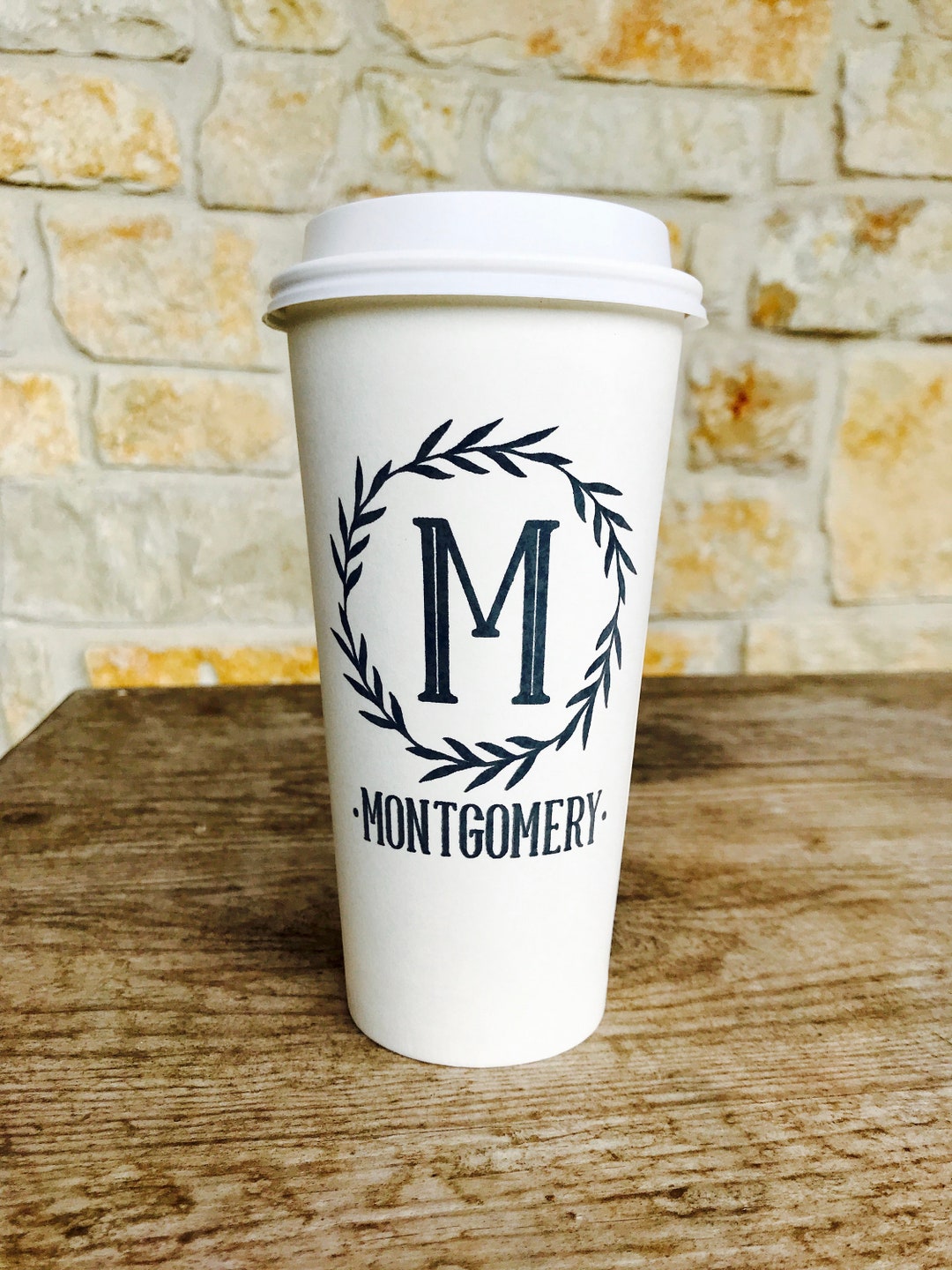 Personalized Disposable Coffee Cups, Monogrammed, Custom, Perfect Blend ...