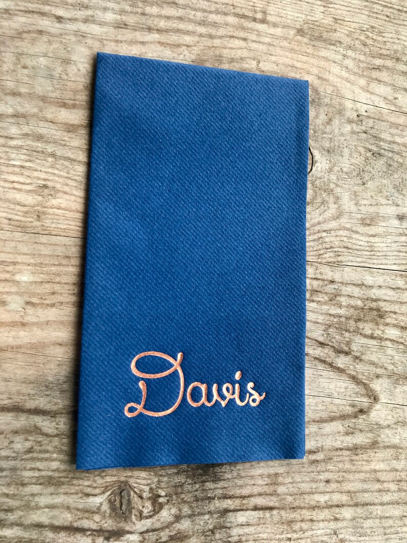 Monogrammed Linen Like Guest Towel Napkins Custom Paper Etsy