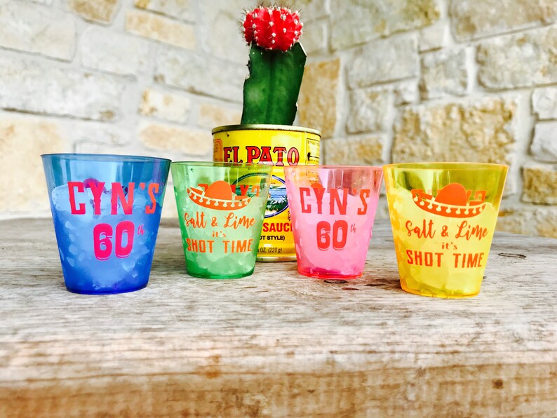 Personalized Shot Glasses Plastic 2 oz Monogrammed Custom Etsy