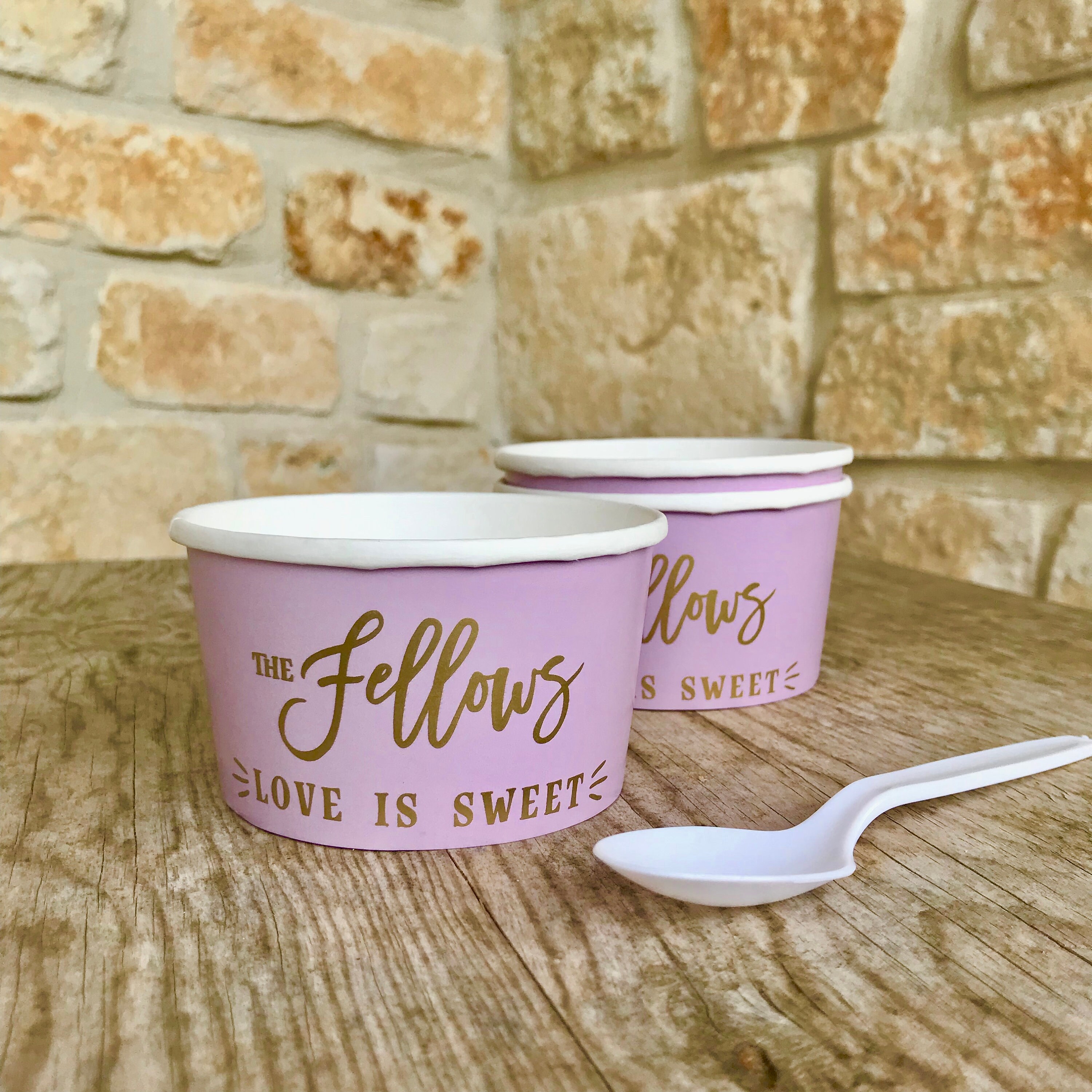 Personalized Paper Treat Cups 9.5oz Wedding Birthday Etsy