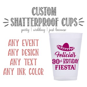 Personalized Cups, Shatterproof, Monogrammed, Custom, Frosted, Frost Flex, Cocktail Cups, Wine Cups, Party Cup, Wedding Cups, Shower Cups image 2