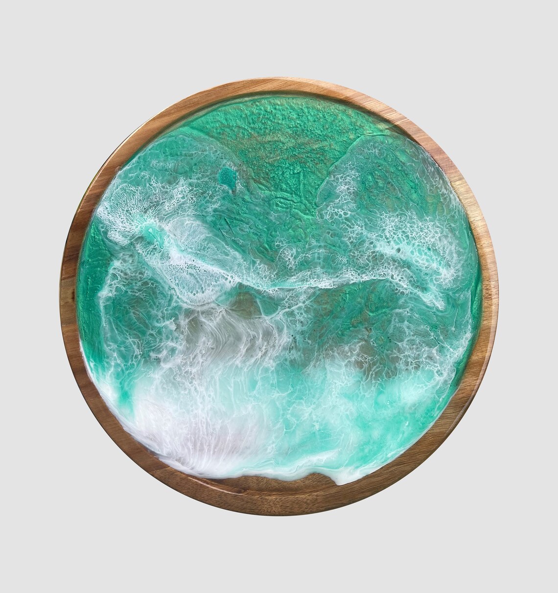 Bemalte Akazien Holz faul Susan 13 Ozean Strand faul | Etsy