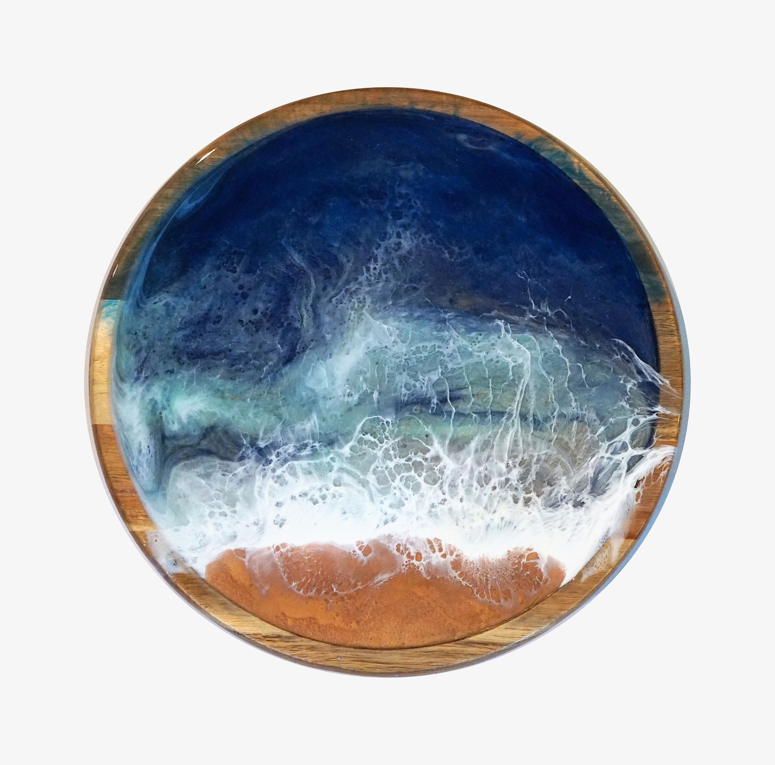 Bemalte Akazien Holz faul Susan 13 Ozean Strand faul | Etsy