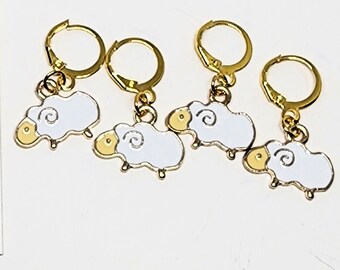 4PCS - Sheep - Lobster Clasp Stitch Markers - Perfect for Knitting