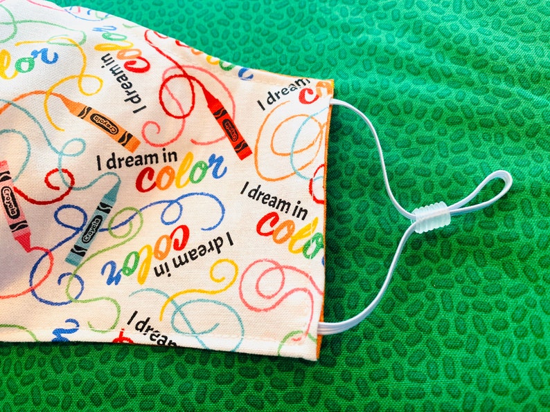 Adjustable Face Mask Art Class Artist Crayola Crayon Etsy