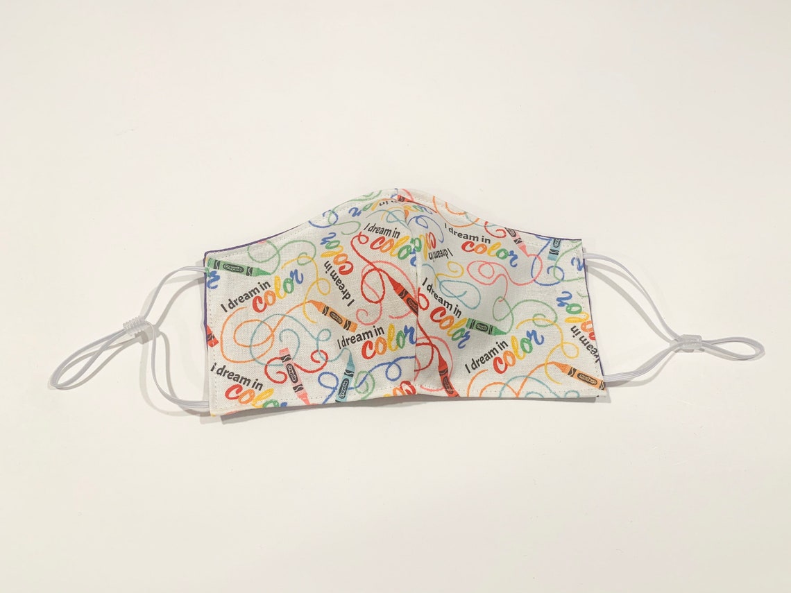 Adjustable Face Mask Art Class Artist Crayola Crayon Etsy
