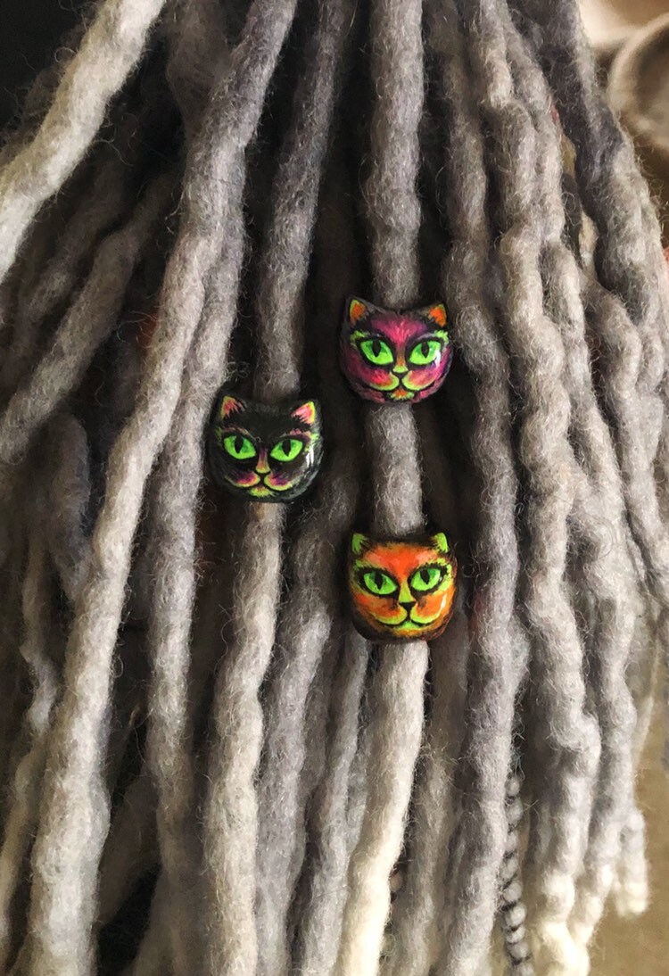 Cat Dreadlock Beads Dread Bead Dreadlock Accessories Etsy