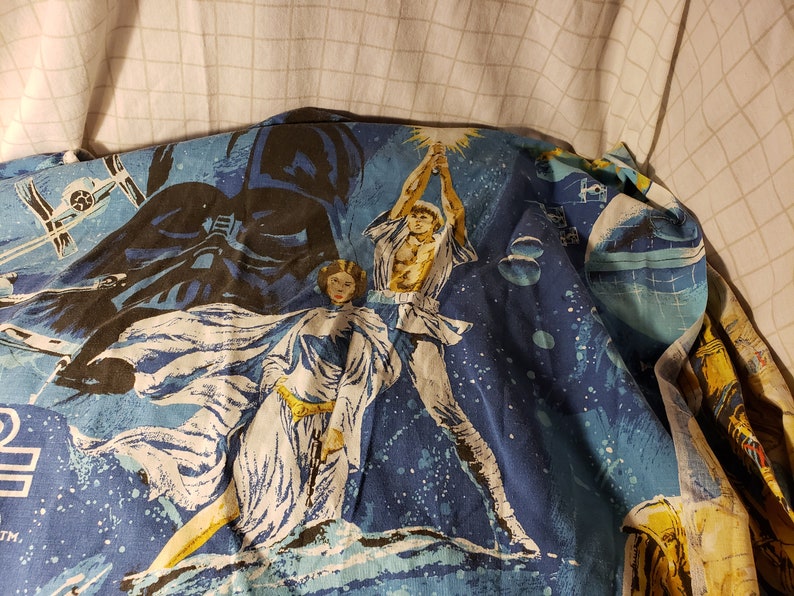 2 vintage fitted twin Star Wars sheets 1977 FREE SHIPPING!