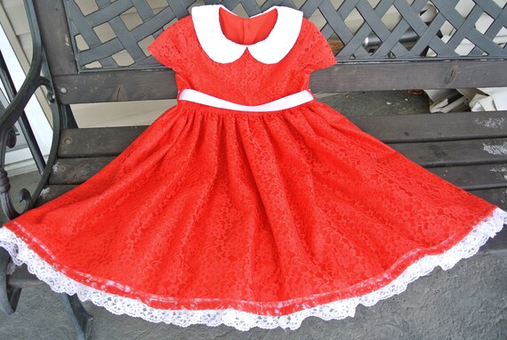 red lace christmas dress