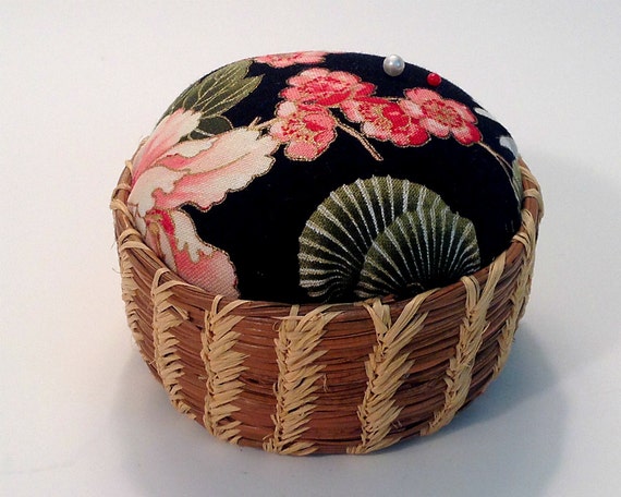 Pin Keep Pine Needle Basket Natural Needles Oriental Cherry