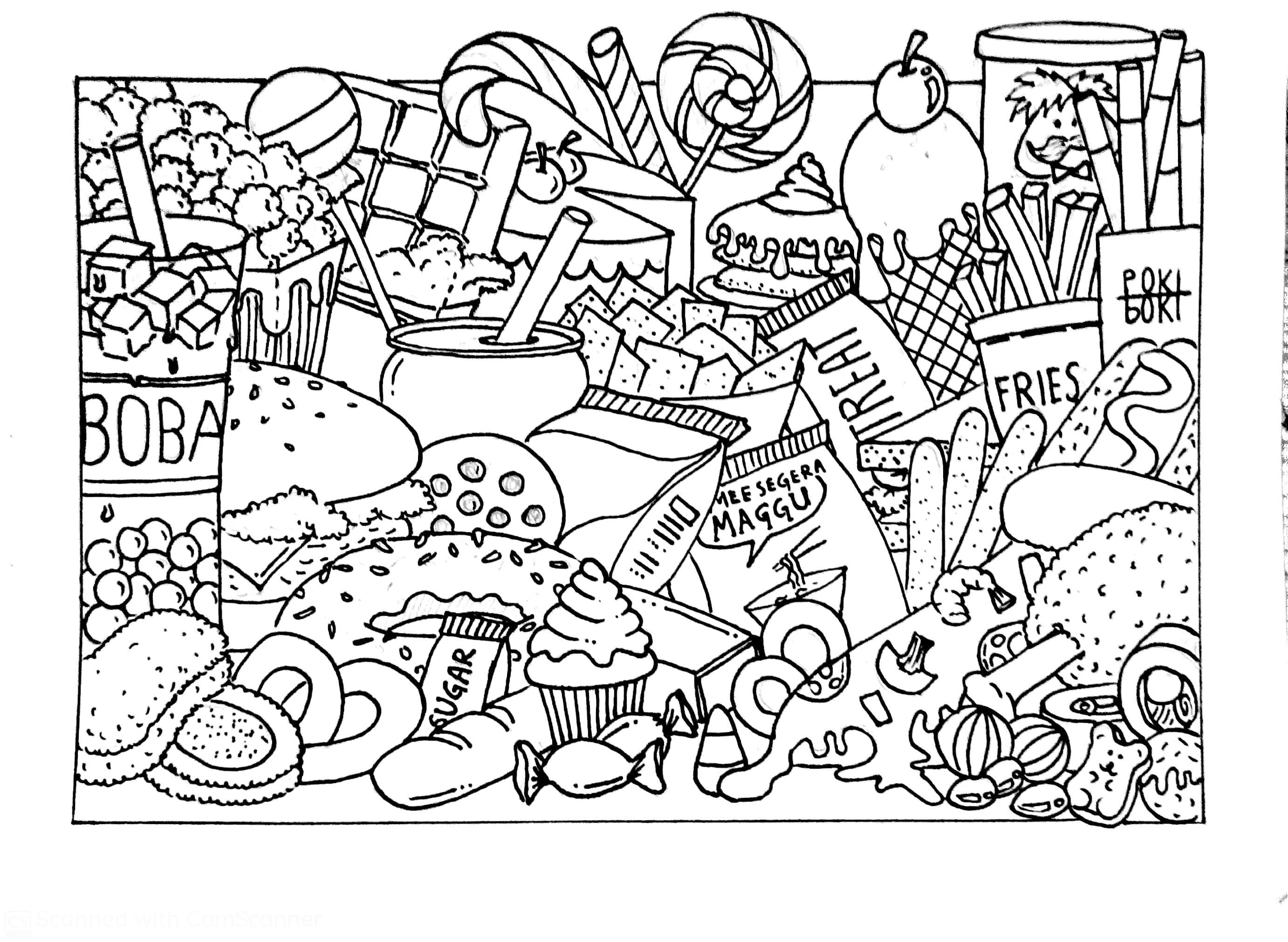 Coloring Pages For Pictures Of Food