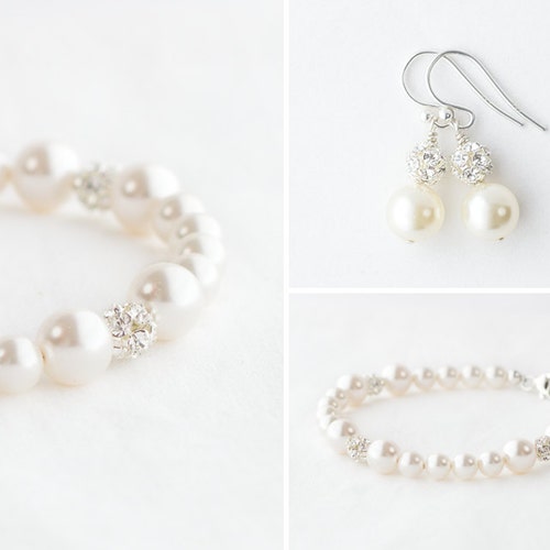 Pearl Bridesmaid Jewelry Set Of 5 Bridesmaid T Set Of 6 Etsy 1833